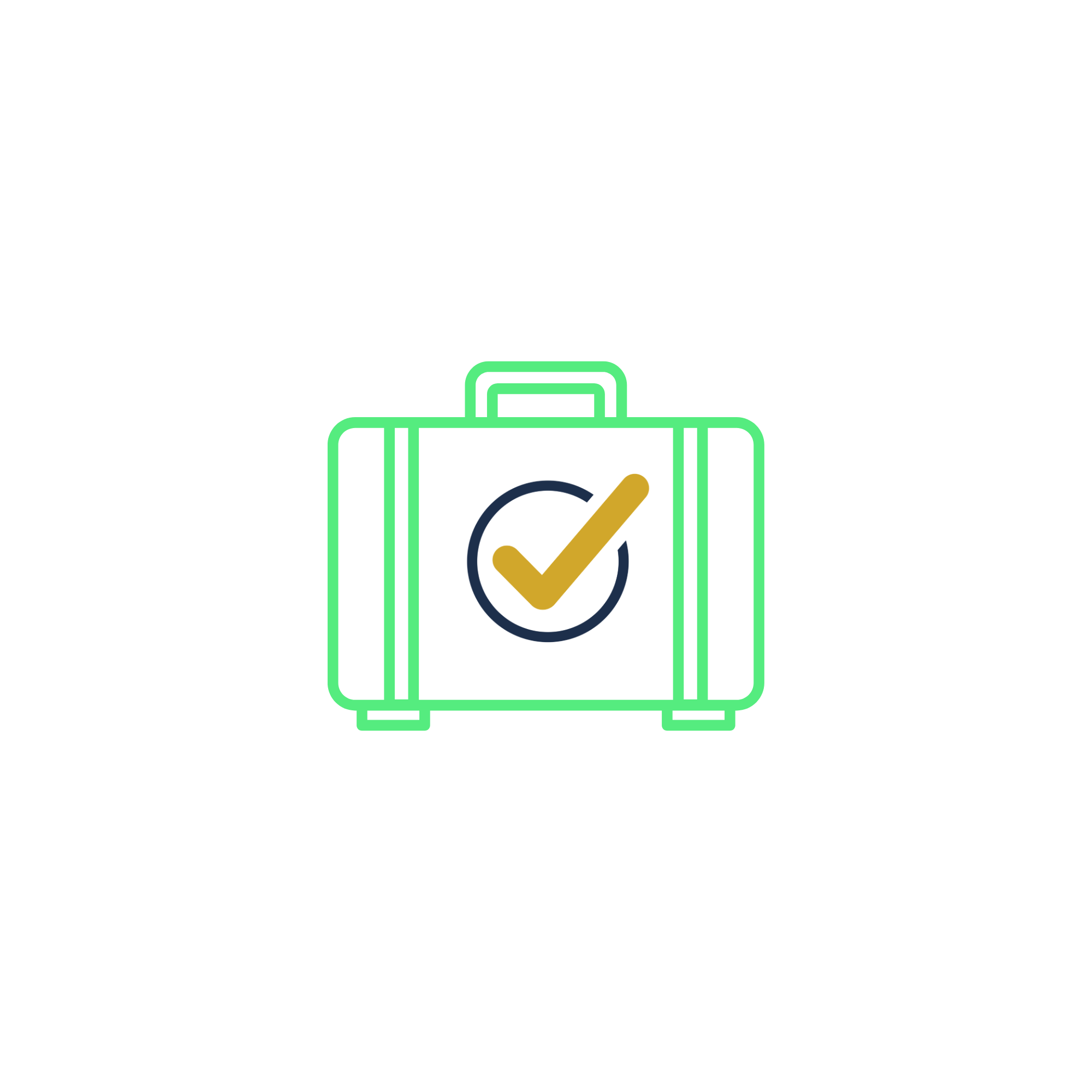use suite case checkmark